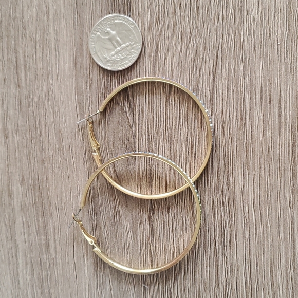 MULTI Color stone Hoop Earrings - Picture 2 of 2